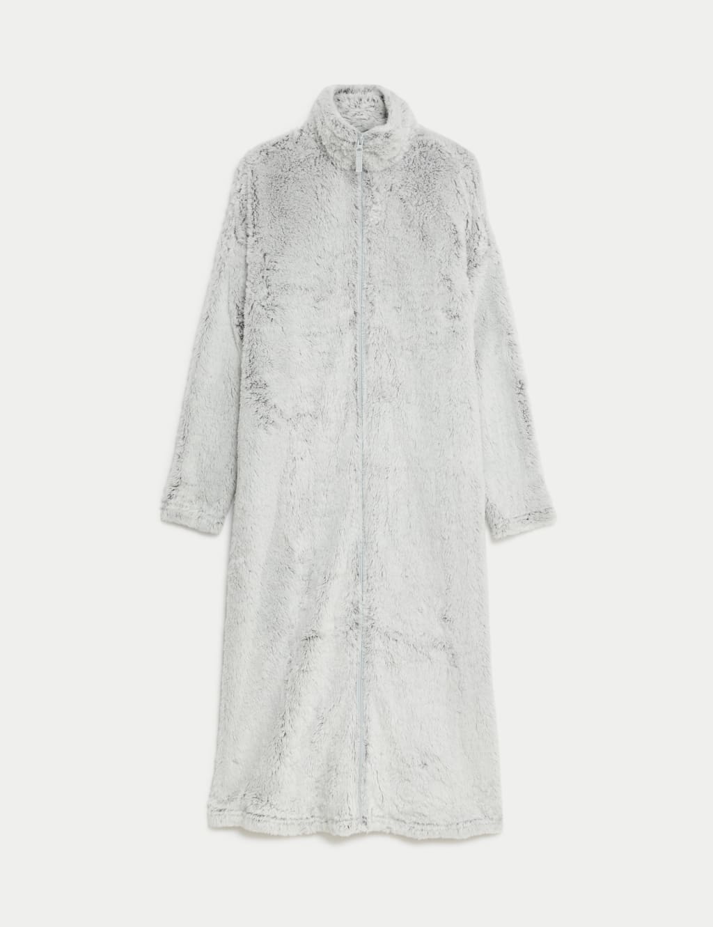 Fleece Zipped Long Dressing Gown image 2