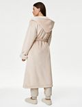 Borg Hooded Long Dressing Gown