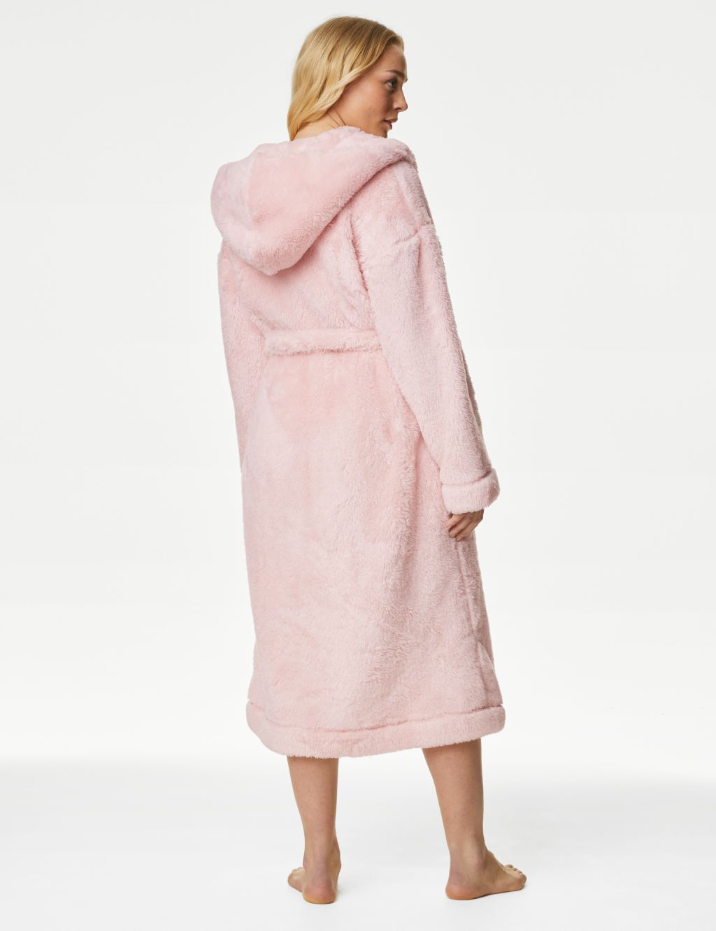 Fleece Hooded Dressing Gown image 4
