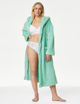 

Womens M&S Collection Fleece Hooded Dressing Gown - Sea Green, Sea Green