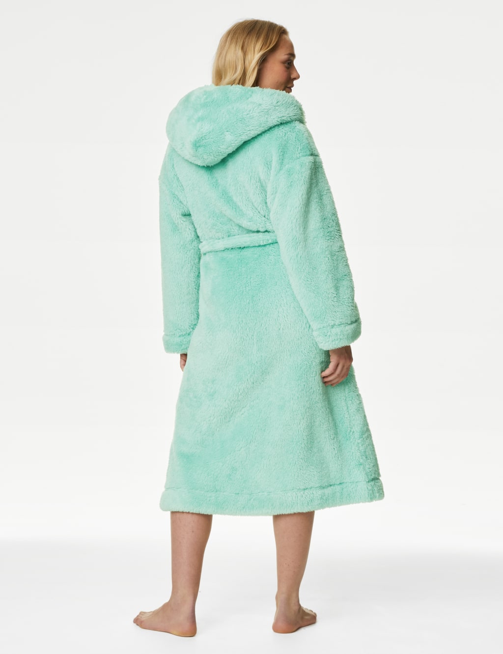 Fleece Hooded Dressing Gown image 5
