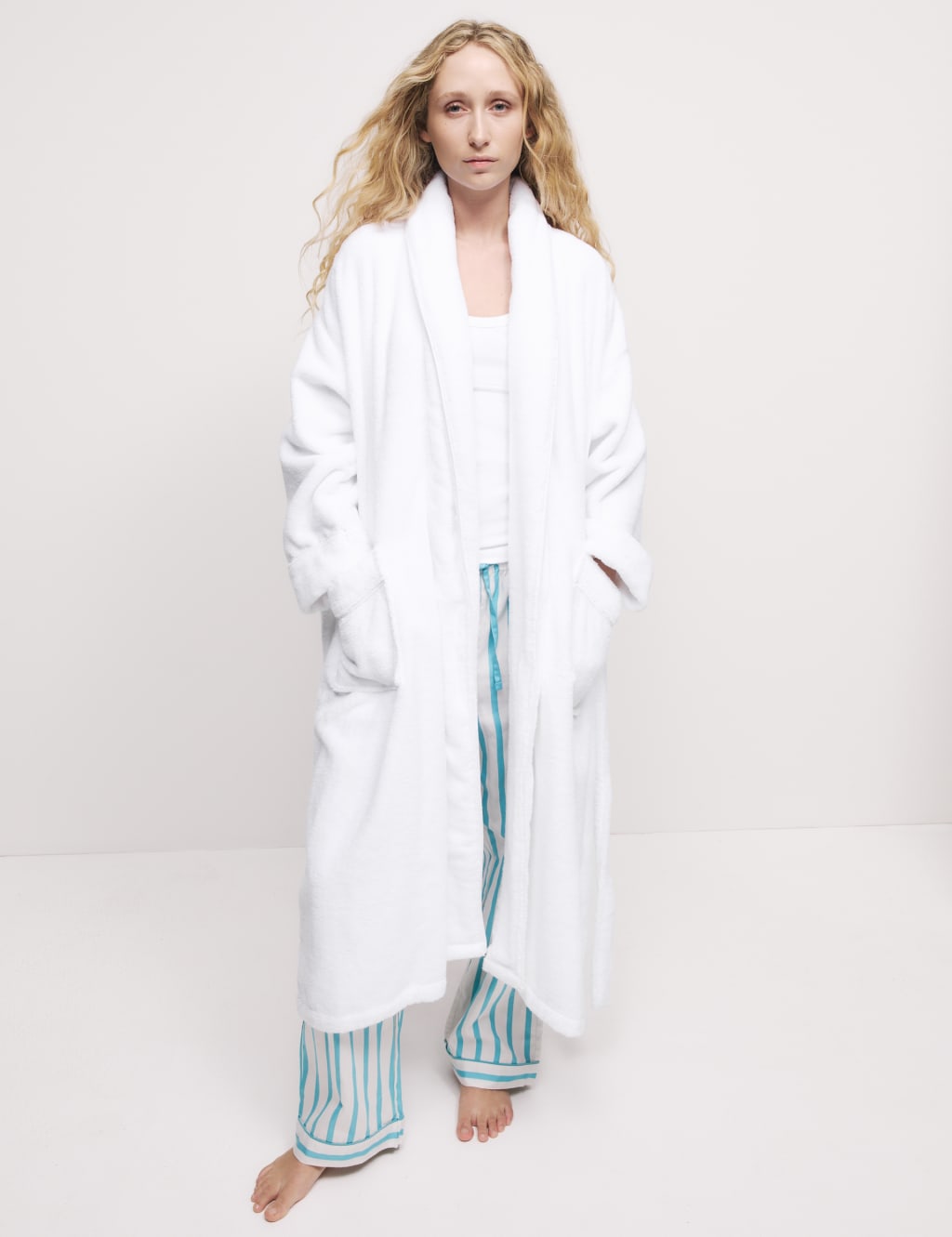 Sheer White Long Dressing Gown & Nightdress Set | SilkFred US