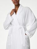 Pure Cotton Textured Dressing Gown