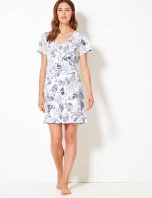 Chemise de nuit en modal &agrave; motif coquillage, dot&eacute;e de la technologie Cool Comfort&trade;