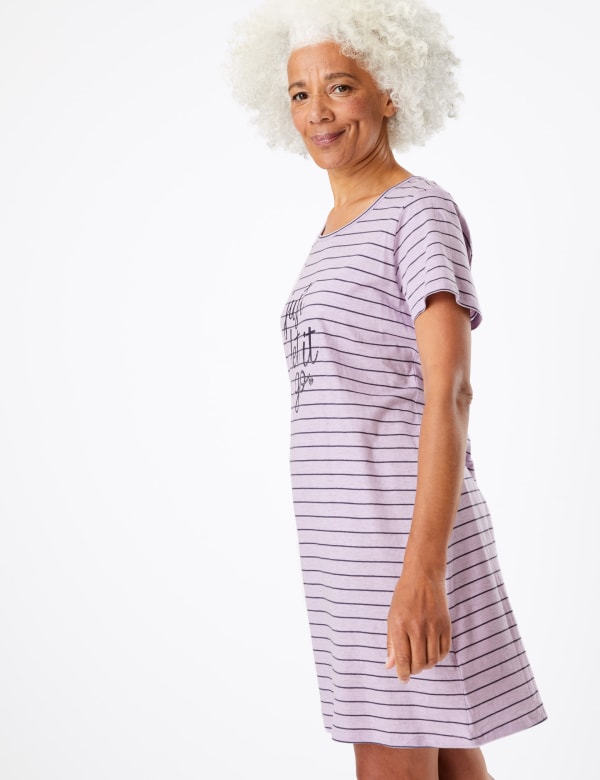 Just Let It Go Slogan Short Nightdress