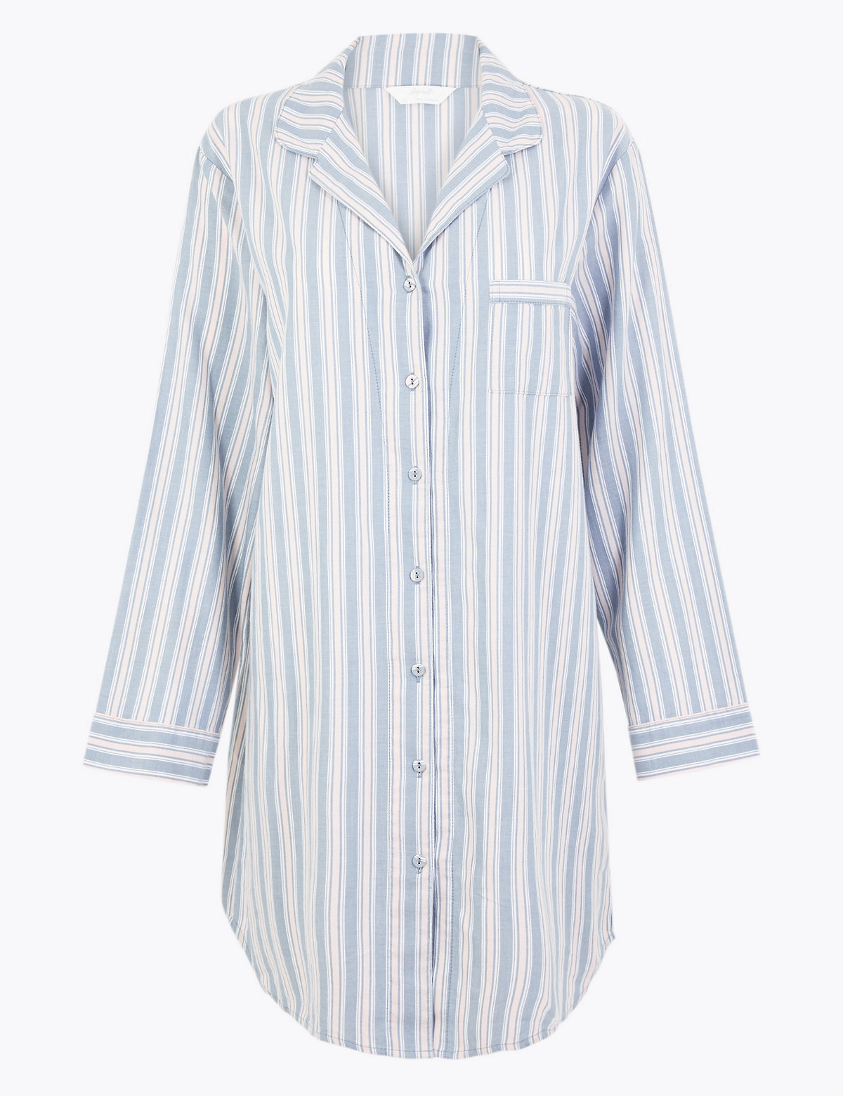Pure Cotton Striped Short Nightshirt