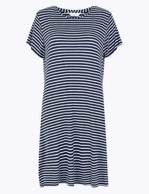 Striped Short Nightdress | M&S Collection | M&S
