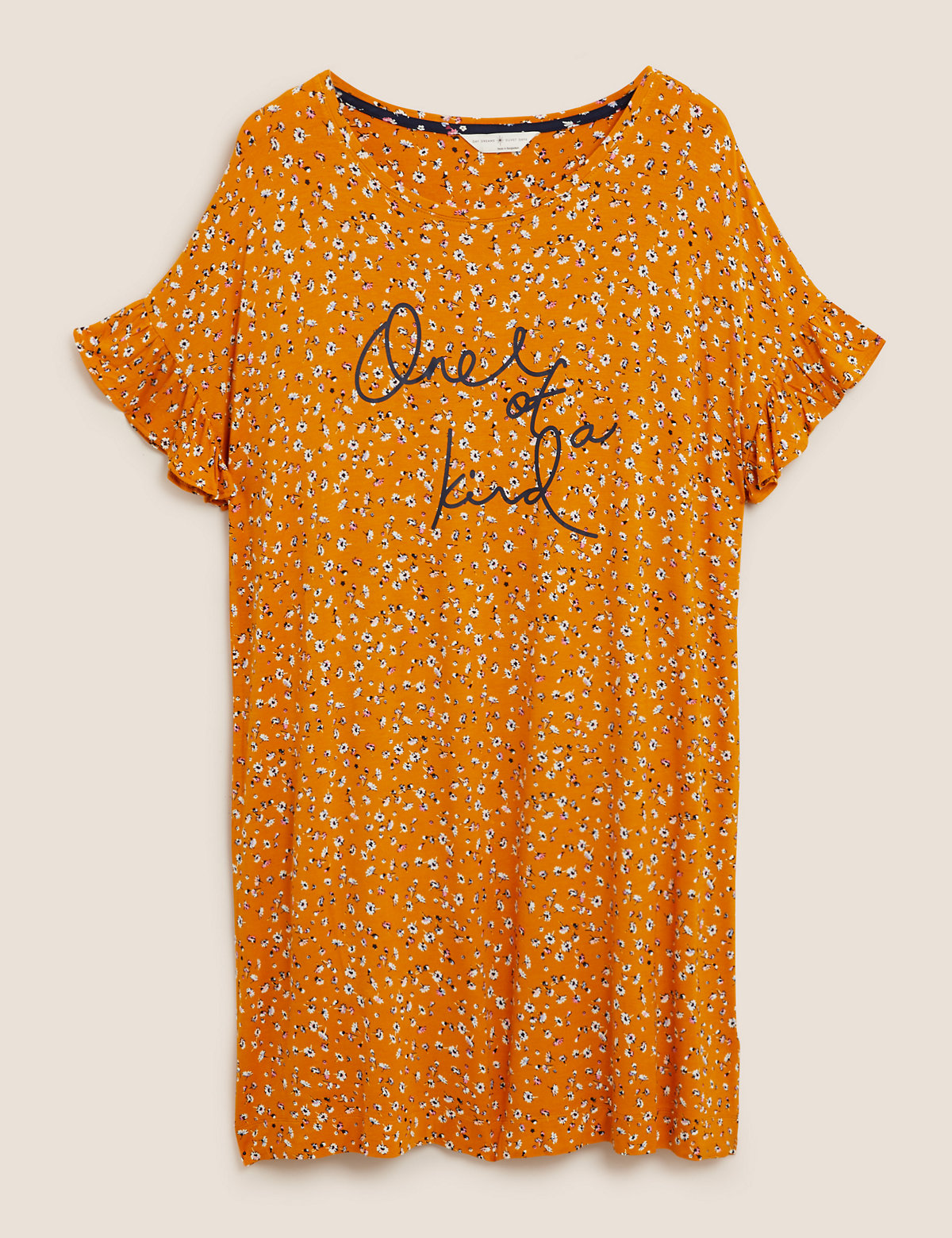 One of a Kind Slogan Floral Nightdress