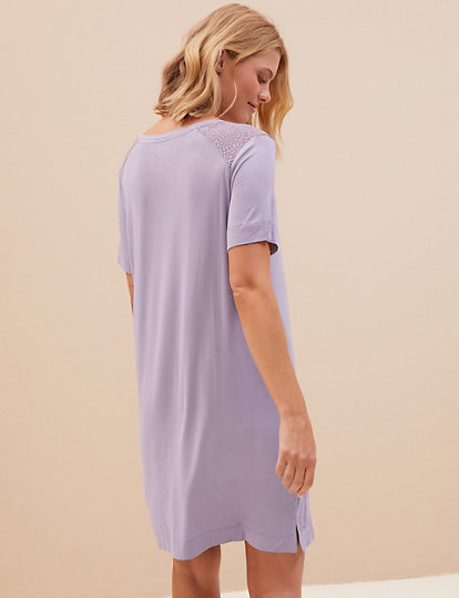 Body Soft™ Lace Panel Short Nightdress