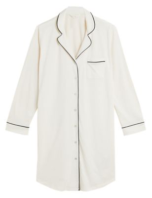 

Womens M&S Collection Cool Comfort™ Cotton Modal Short Nightshirt - Ivory, Ivory