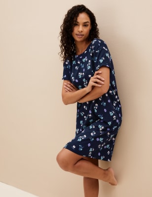 Pure Cotton Floral Short Nightdress