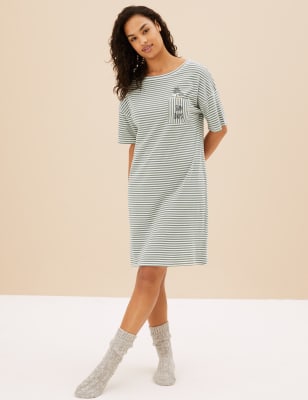 Pure Cotton Snoopy™ Short Nightdress