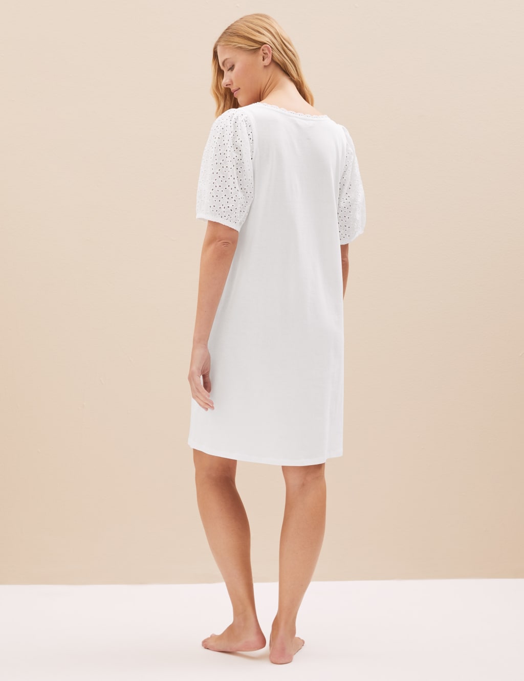 Pure Cotton Broderie Trim Nightdress image 4