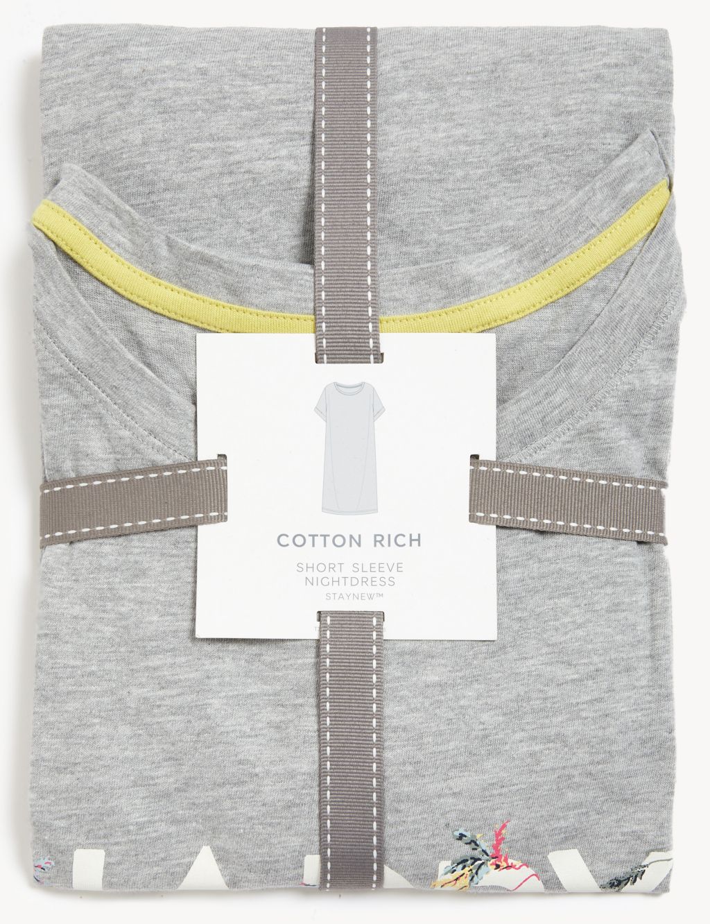 Cotton Rich Happy Slogan Short Nightdress image 4