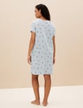 Cotton Rich Floral Short Nightdress