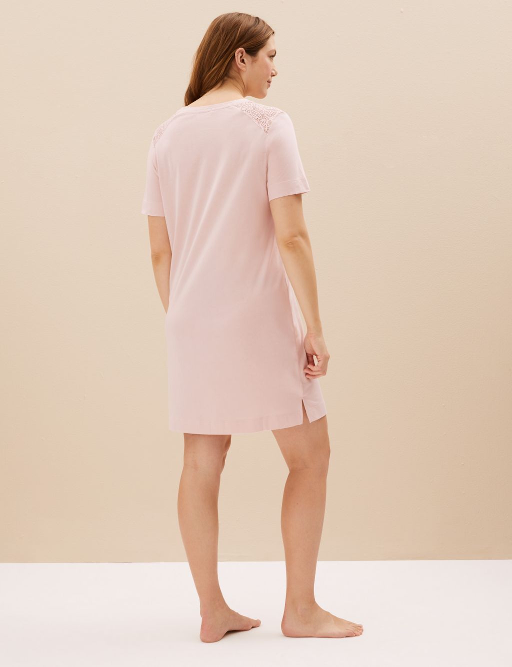 Cool Comfort™ Cotton Modal Lace Nightdress image 3