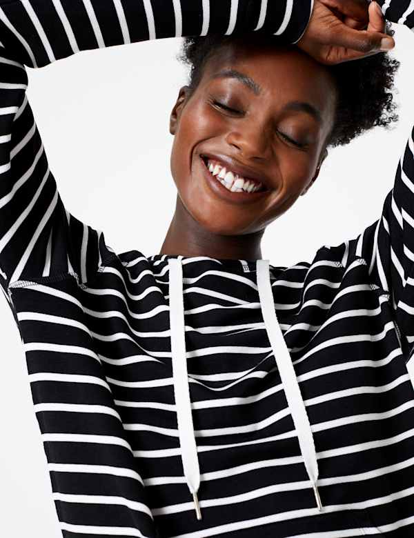 Flexifit™ Striped Hooded Lounge Top