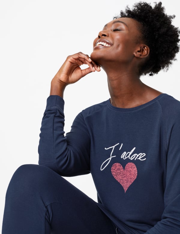 Flexifit™ J'adore Slogan Lounge Top