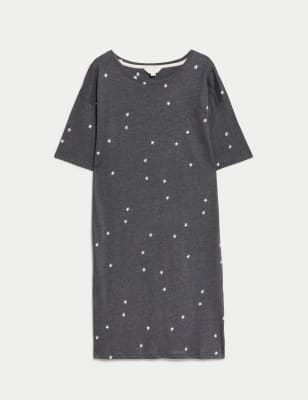 Cotton Modal Star Print Nightdress