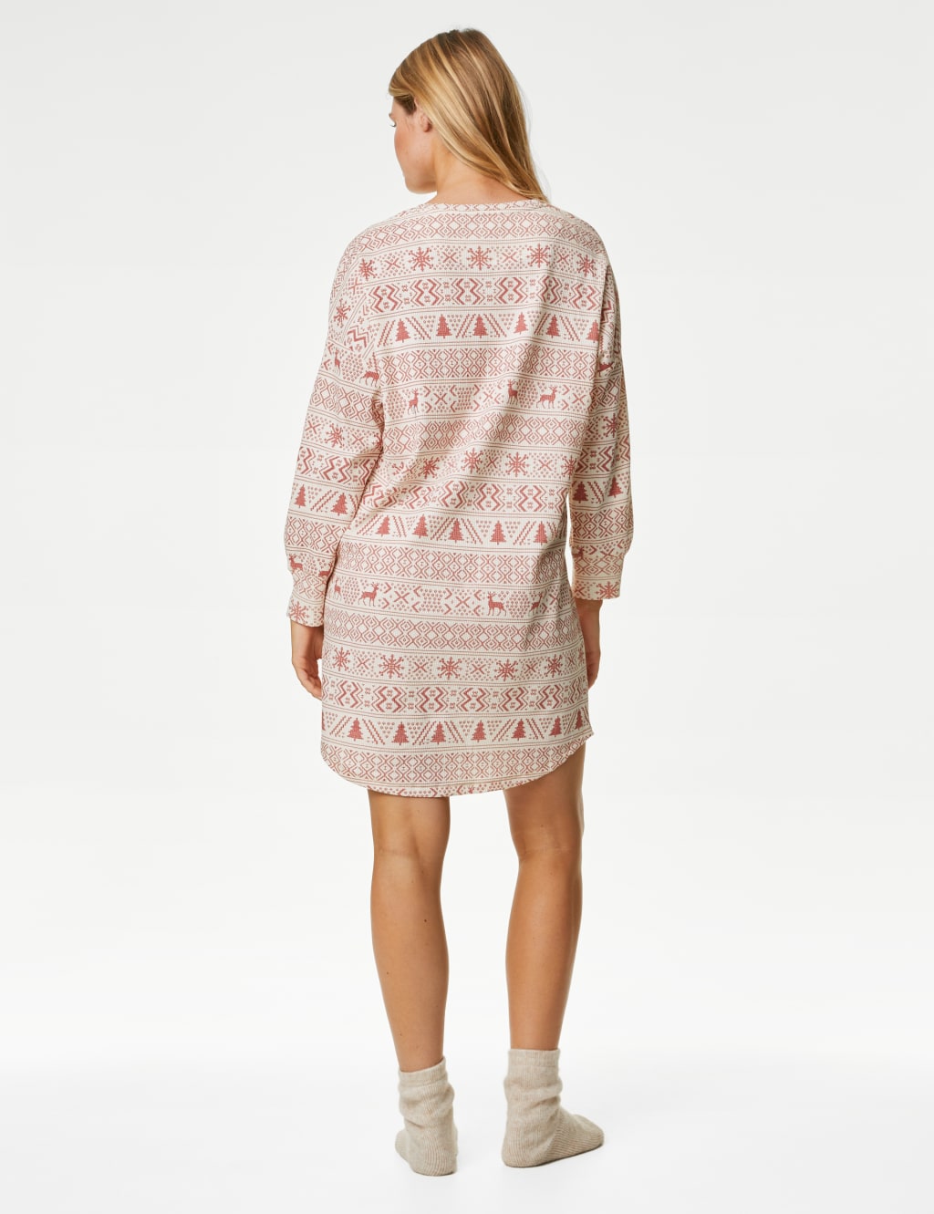 Women's Fairisle Waffle Family Christmas Nightdress image 4