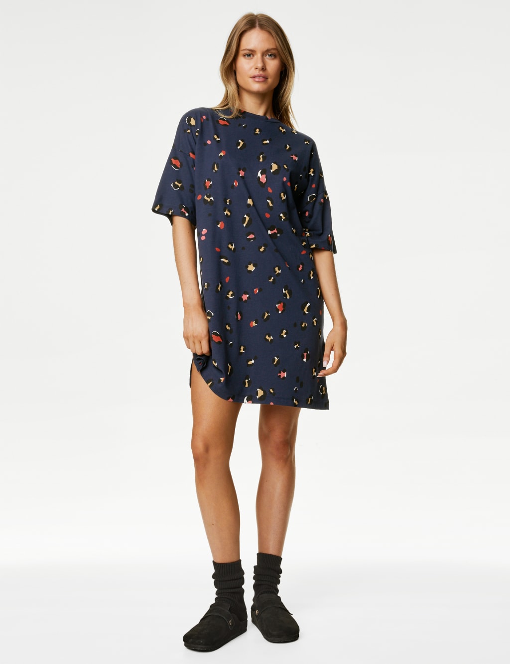 Cotton Modal Animal Print Nightdress image 1