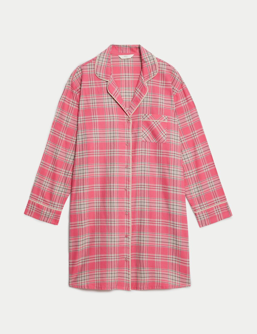 Cotton Blend Checked Nightshirt image 2
