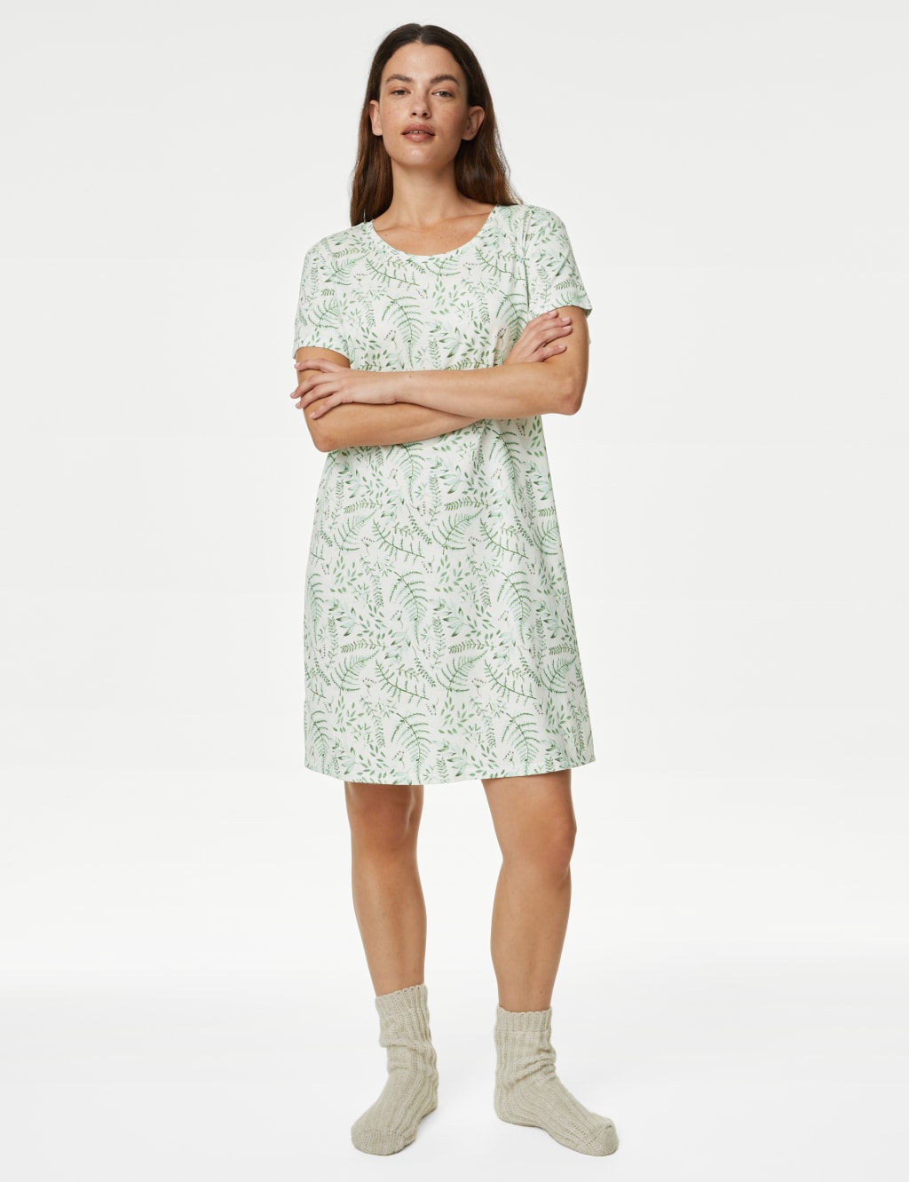 Cool Comfort™ Cotton Modal Printed Nightdress image 1