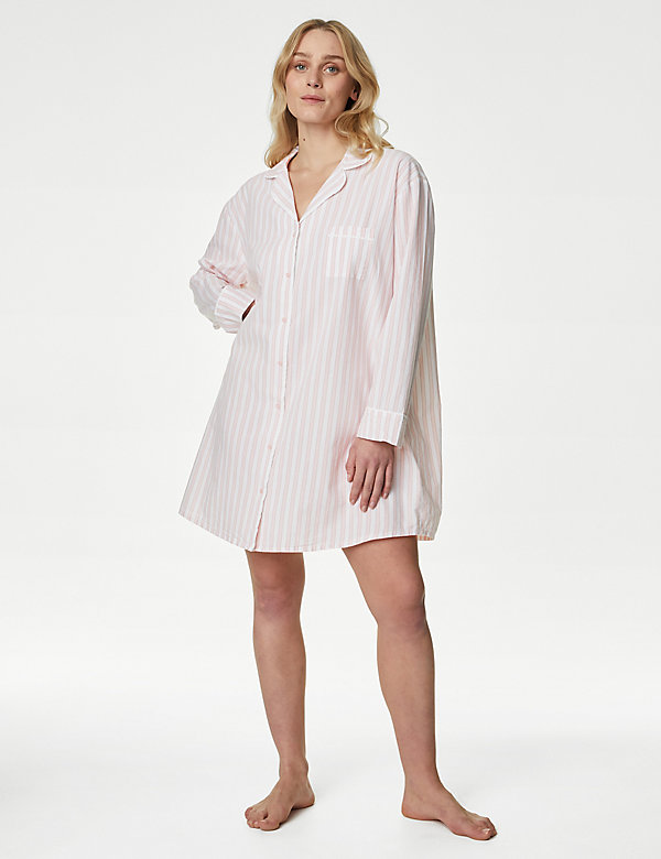 Pure Cotton Cool Comfort™ Striped Nightshirt - CA
