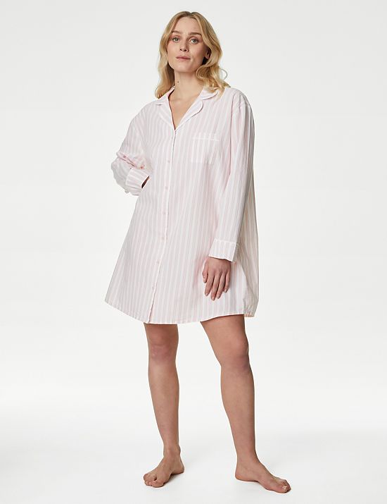 Pure Cotton Cool Cool Comfort™ Striped Nightshirt