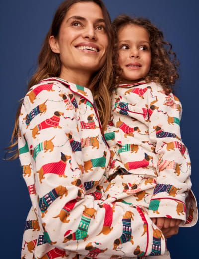 Women's Sausage Dog Family Christmas Nightshirt