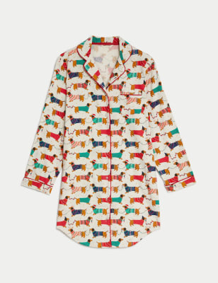 Women's Sausage Dog Family Christmas Nightshirt