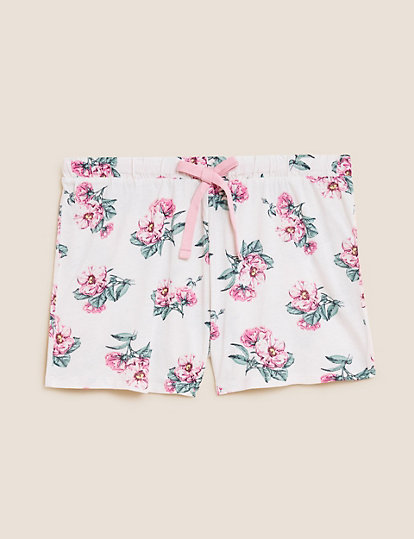 Cotton Mix Floral Regular Fit Shorts