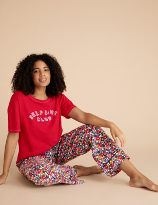 Pure Cotton Self Love Slogan Pyjama Top