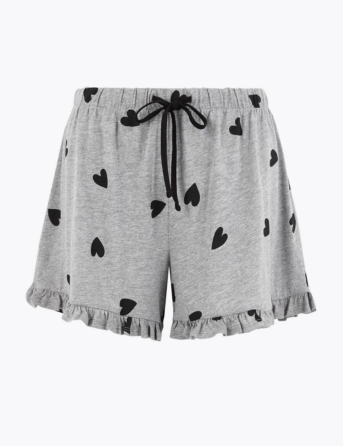 Heart Print Pyjama Shorts