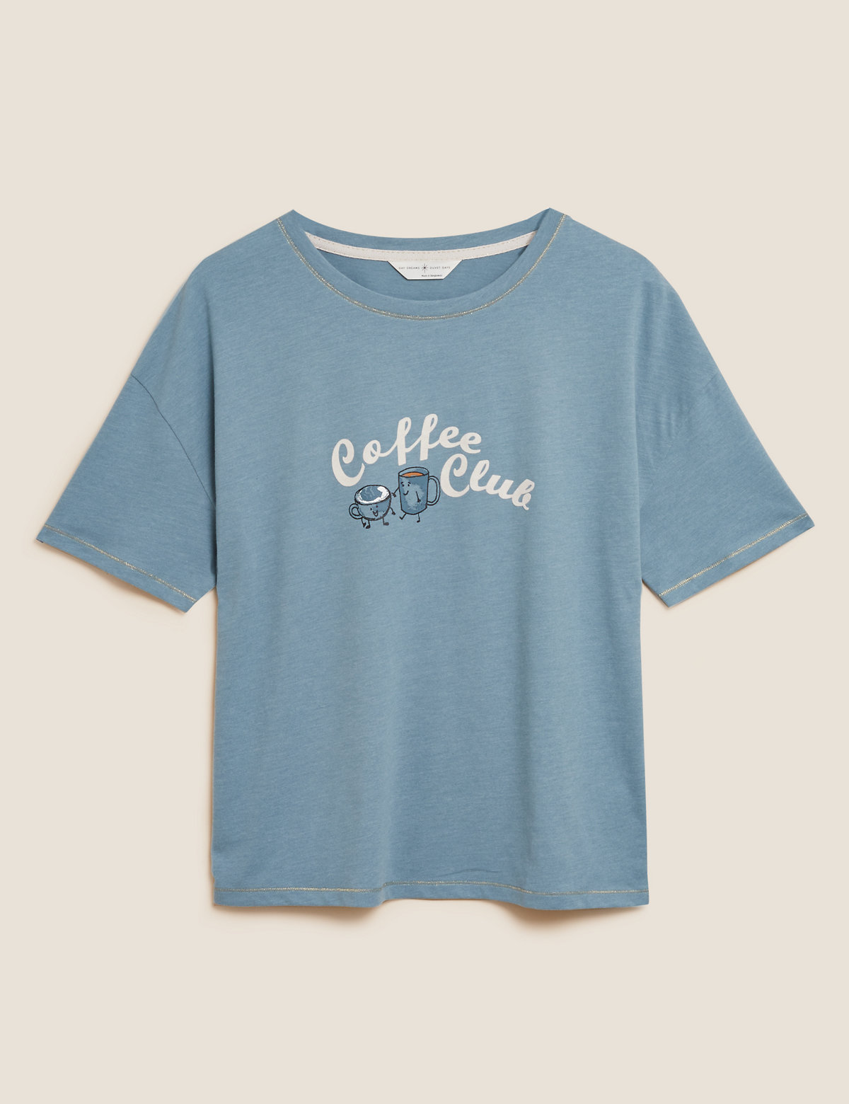 Cotton Coffee Club Pyjama Top
