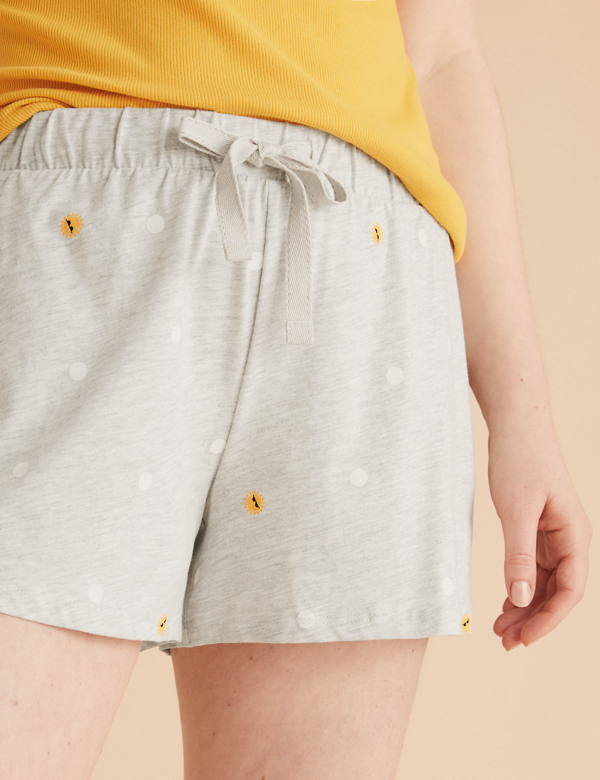 Cotton Spot Print Pyjama Shorts
