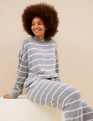 Cosy Knit Lounge Striped Pyjama Top