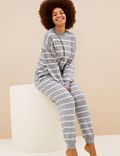 Cosy Knit Lounge Striped Pyjama Top