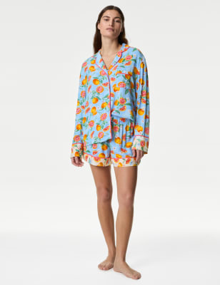 

Womens M&S Collection Kurze Schlafanzughosen - Cornflower Mix, Cornflower Mix