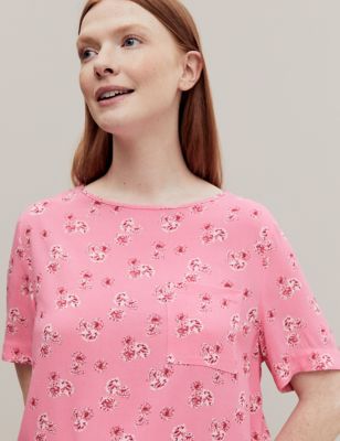 

Womens M&S X GHOST Floral Print Pyjama Top - Pink Mix, Pink Mix