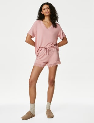 Body Soft™ Lace Trim Pyjama Shorts