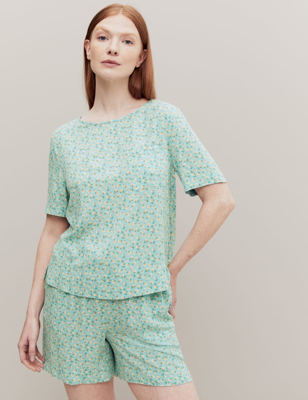 Floral Print Pyjama Top image 2