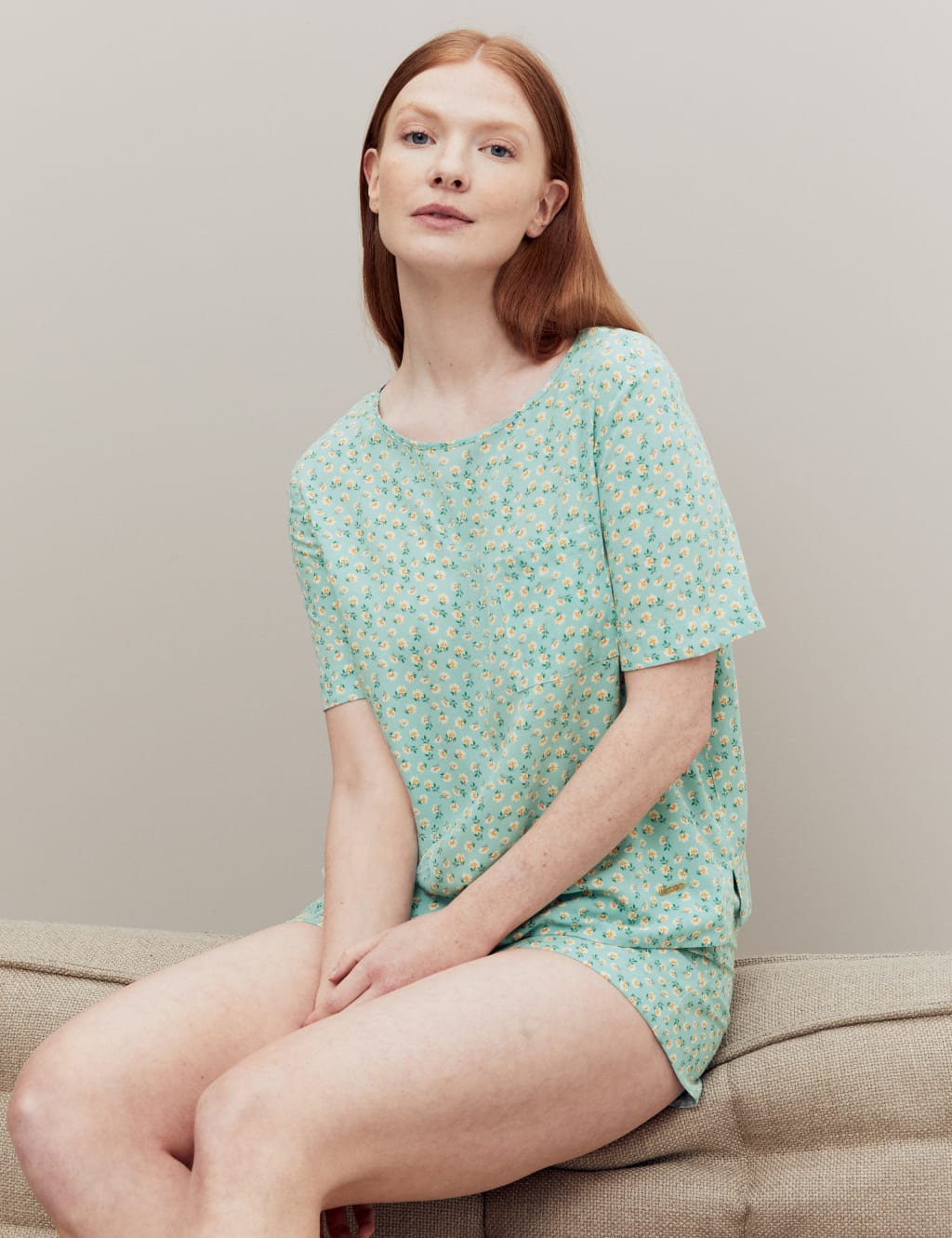 Floral Print Pyjama Top image 5