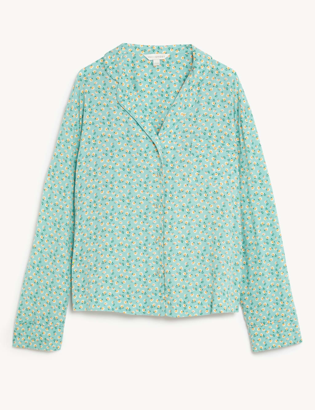 Floral Print Revere Collar Pyjama Top image 2