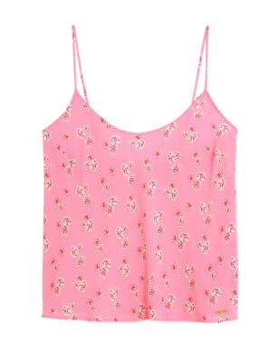 M&S X Ghost Womens Floral Print Cami Top - 6 - Pink Mix, Pink Mix