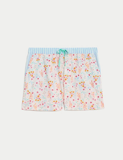 Pure Cotton Floral Pyjama Shorts