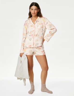

M&S Collection Dream Satin™ Revere Pyjama TopWomens - Ivory Mix, Ivory Mix