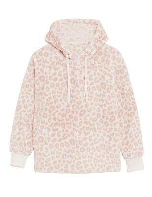

Womens M&S Collection Schlafanzugoberteil aus Fleece mit Tiermuster - Soft Pink, Soft Pink