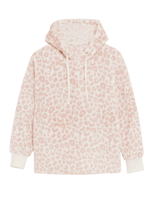 

Womens M&S Collection Fleece Animal Print Pyjama Top - Soft Pink, Soft Pink