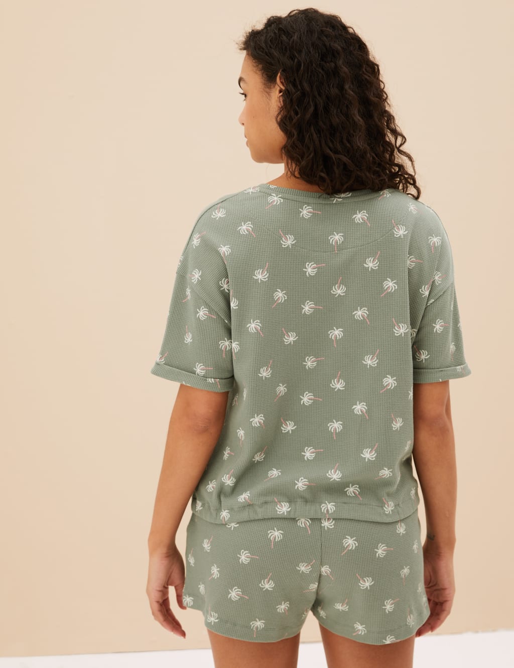 Cotton Blend Waffle Pyjama Top image 3